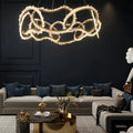 Rose Rock Crystal Multi-ring Chandelier Modern Chandelier Restaurant