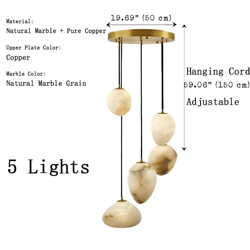Sage Marble Chandelier