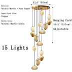 Sage Marble Chandelier