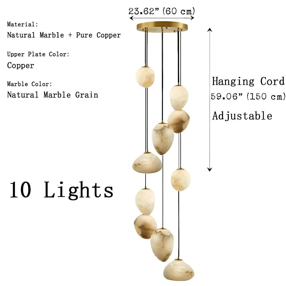 Sage Marble Chandelier