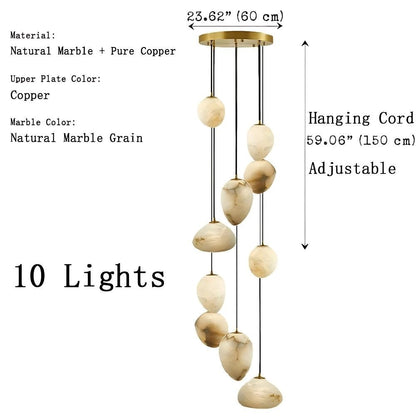 Sage Marble Chandelier