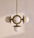 Snowflake Alabaster Orb Chandelier