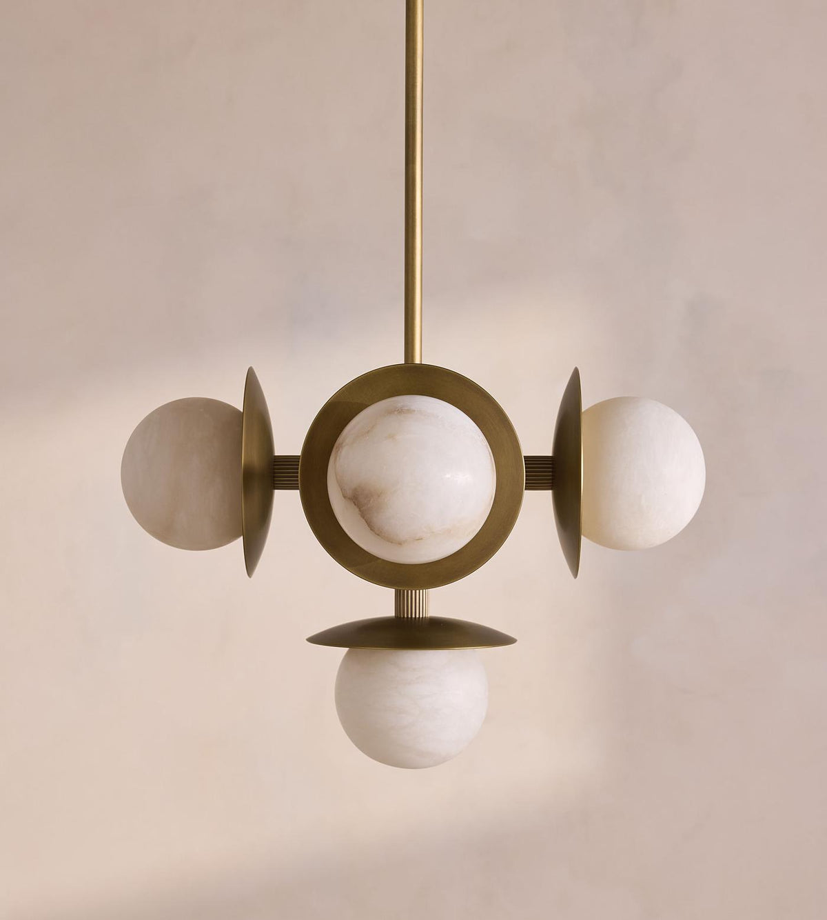 Snowflake Alabaster Orb Chandelier