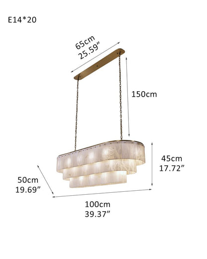 Stairwell Luxury Modern LED High Ceiling Large Alabaster Chandelier