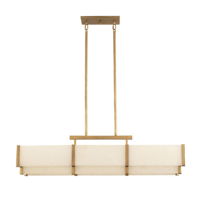 Orleans Linear Alabaster Linear Chandelier
