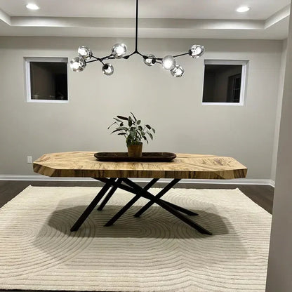 Modern Sputnik Smoky Gray/Amber Glass Branch Chandelier for Kitchen Island/Dining Room