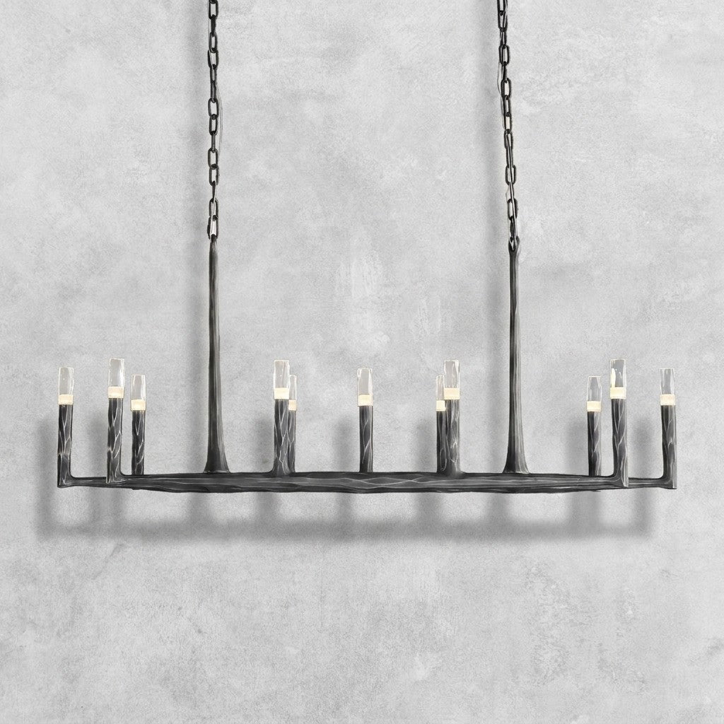 Thalen Hand-Forged Rectangle Chandelier 54'' 72''