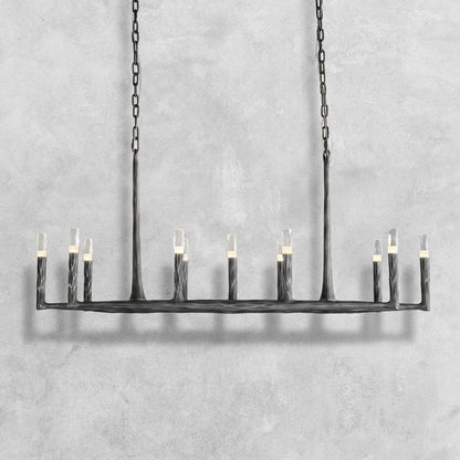 Thalen Hand-Forged Rectangle Chandelier 54'' 72''