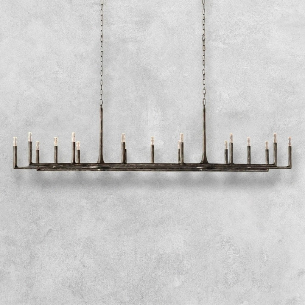 Thalen Hand-Forged Rectangle Chandelier 54'' 72''
