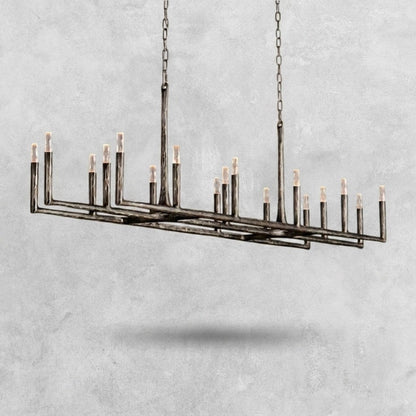 Thalen Hand-Forged Rectangle Chandelier 54'' 72''