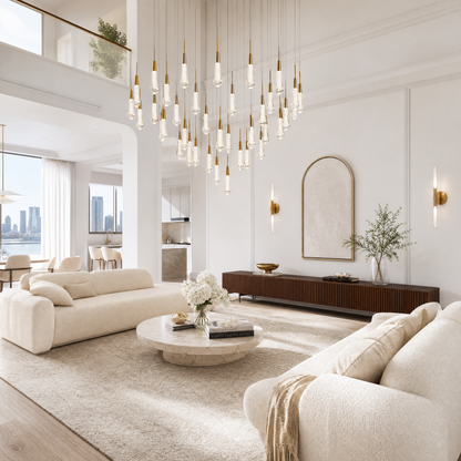 Soltaire Round Chandelier 17" 24" 36" 48"58"