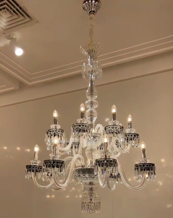 Elegant Crystal Chandelier in Italian