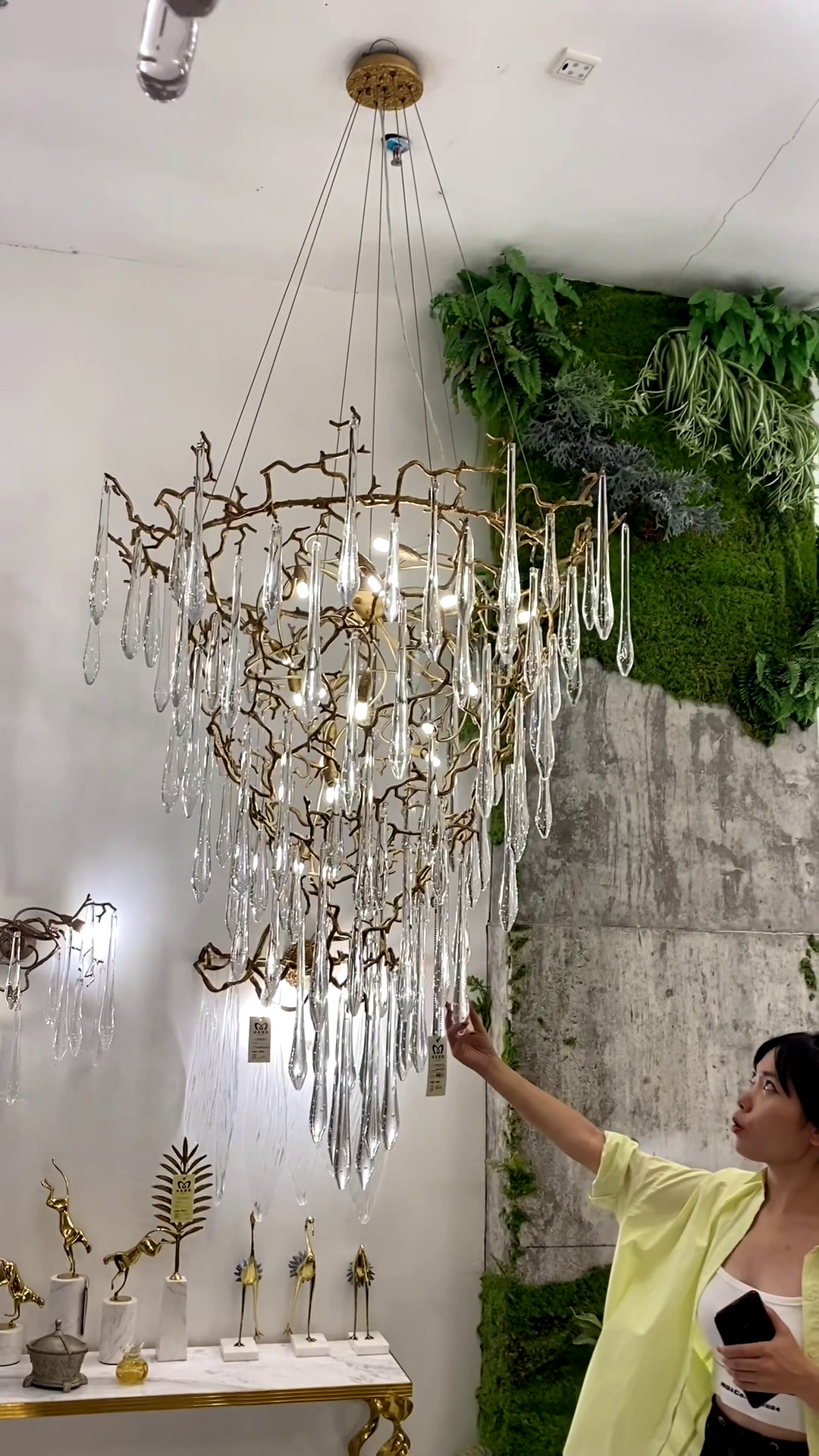 chic-modern-french-branch-copper-crystal-chandelier
