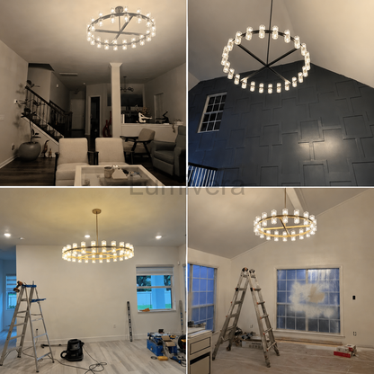 Arcuphoe Led Round Chandelier