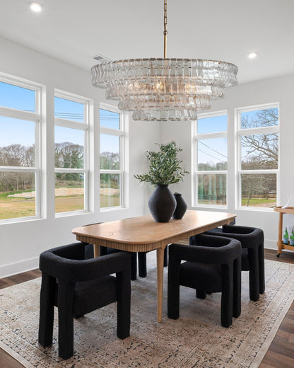 Ghiaccio Clear Class Round Chandelier