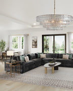 Ghiaccio Clear Class Round Chandelier