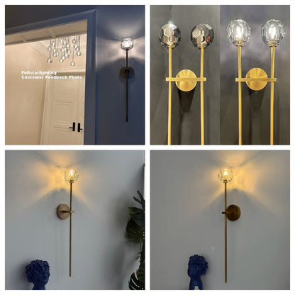 Beyle di Cristal Smoke Glass Grand Sconce